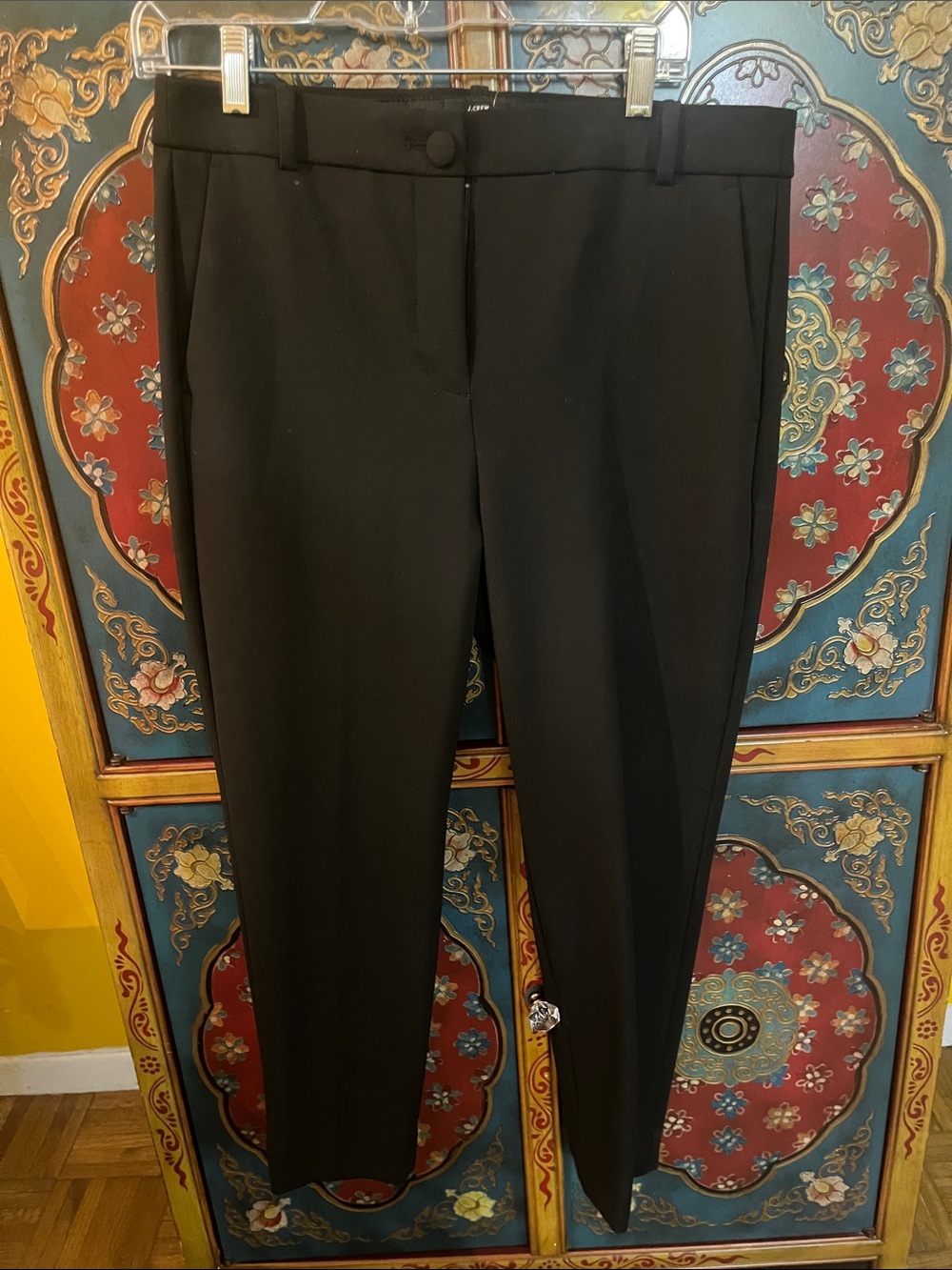 J. Crew 365 High-Rise Cameron Straight Leg Pants in Black